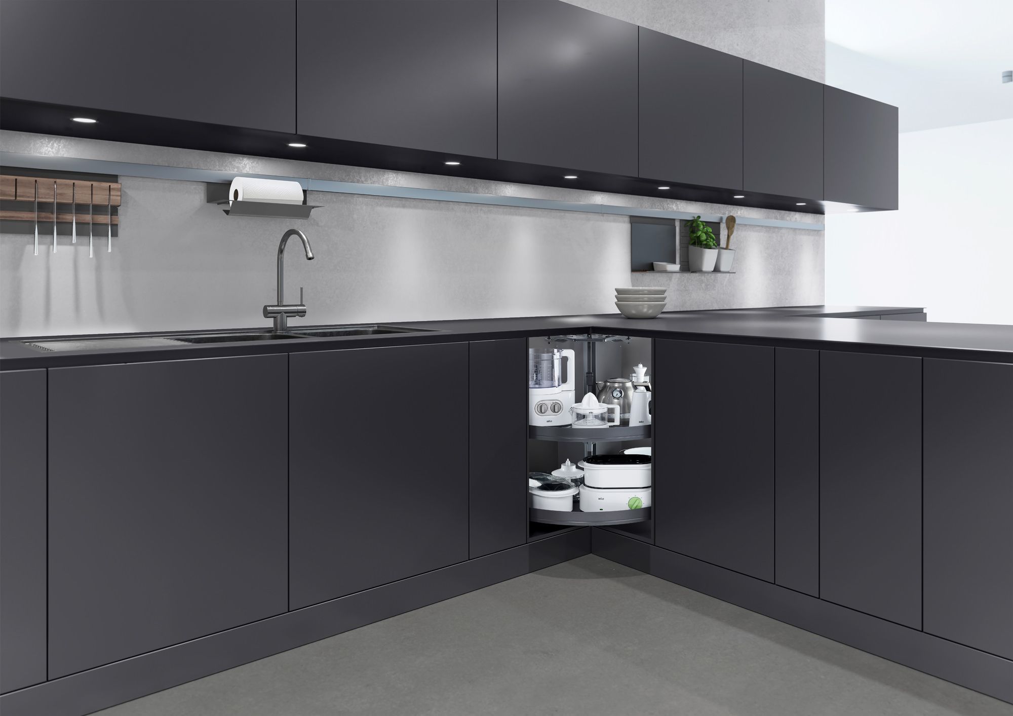 高級システムキッチンKesseböhmer REVO 90 回転コーナーユニット REVO 90° – HAFELE HOME
